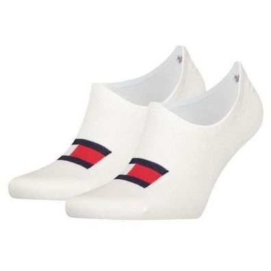 Tommy Hilfiger Herrensocken Men Footie 2P Flag Weiß 2er-Pack 701223928-003