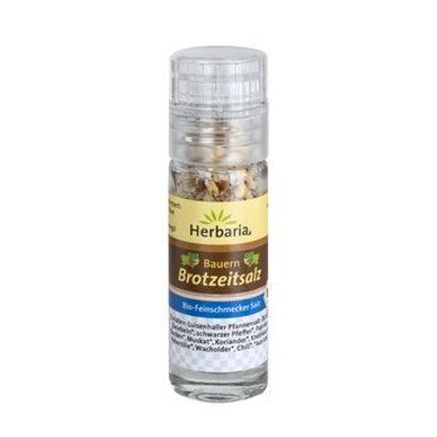 Herbaria 6x Bauern Brotzeitsalz bio Mini-Mühle 19g