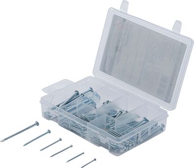 Nägel-/Drahtstifte-Sortiment | 200-tlg. BGS