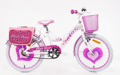 20 Zoll Kinder Mädchen Fahrrad Kinderfahrrad Rad Bike LOVE Weiß Rosa