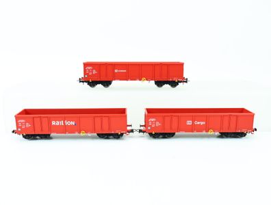 Rivarossi H0 HR6181 offene Güterwagenset 3-tlg. Cargo, Railion, Schenker DB