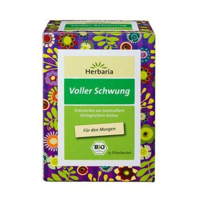 Herbaria 3x Voller Schwung Tee bio 15 FB 24g