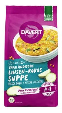 Davert 6x Thailändische Linsen-Kokos-Suppe 170g 170g