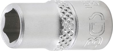 Steckschlüssel-Einsatz Sechskant | Antrieb Innenvierkant 6,3 mm (1/4") | SW 9/32" BGS