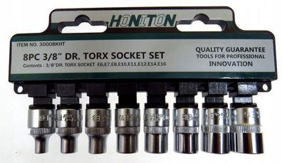 Außen Torx Steckschlüssel Satz 3/8" Nüsse Set Außen Torxschlüssel E6-E16 8-tlg