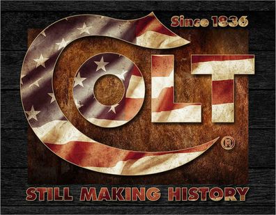 US Schild ca. 30 x 40 cm Colt flag - still making History