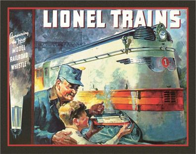 US Schild ca. 30 x 40 cm Lionel Trains - 1935 Lokomotive