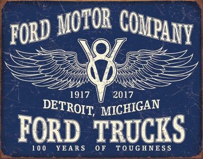 US Schild ca. 30 x 40 cm Ford Trucks - 100 Years of Toughness