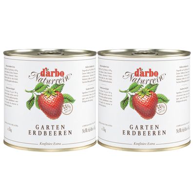 Food-United Gartenerdbeeren-konfitüre Extra naturrein 2x 3kg Dose von DARBO