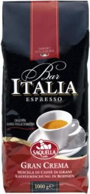 Saquella Bar Italia Espresso Gran Crema ganze Bohnen 1kg