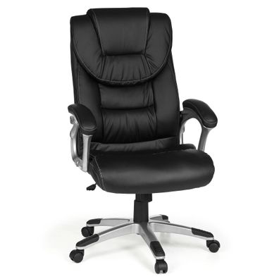 Bürostuhl Drehstuhl Kunstleder ergonomisch schwarz Chefsessel Schreibtischstuhl