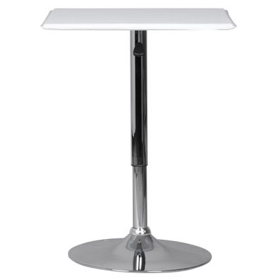 Amstyle Stehtisch Bartisch Bistrotisch 60 x 60cm Leder Optik Weiß