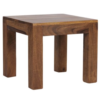 Wohnling Sheesham Couchtisch Massiv 45 cm Massivholz Beistelltisch Tisch