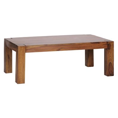 Wohnling Sheesham Couchtisch Massiv 110 x 60 cm Massivholz Wohnzimmertisch