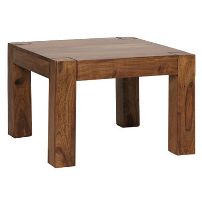 Wohnling Couchtisch Massiv 60x60 cm Massivholz Wohnzimmertisch Beistelltisch