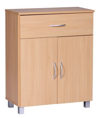 Wohnling Sideboard Buche WL1.335 60x75x30cm Kommode Schrank Kleine Holz Anrichte