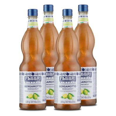 Food-United FABBRI Mixybar Bergamotte SIRUP 4x1L Sirup-Mix für Gin Rum Likör