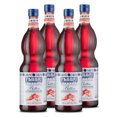 Food-United FABBRI Mixybar Bitter-Sirup 4x1L PET für Aperitifs alkoholfreie cocktails