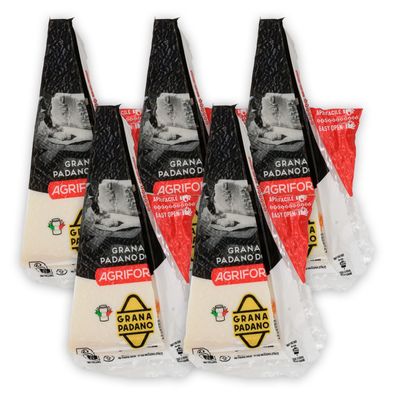 Food-United GRANA PADANO 5x 200g formaggio-italiano-Hartkäse DOP