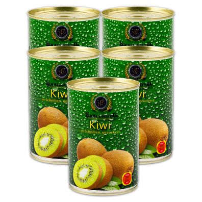 Food-United eingelegte KIWI-SCHEIBEN 5x 250g BelSun gezuckert für Kiwi-Kuchen