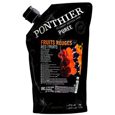 Food-United ROTE Früchte PÜREE Frucht-Mark-Püree von Ponthier 4x 1 Kg