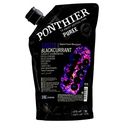 Food-United Schwarze Johannesbeere PÜREE Frucht-Püree von Ponthier 24x 1KG