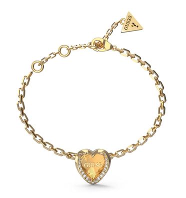 Guess Schmuck Damen-Armband Herz Mon Amour Goldfarben JUBB04607JWYG