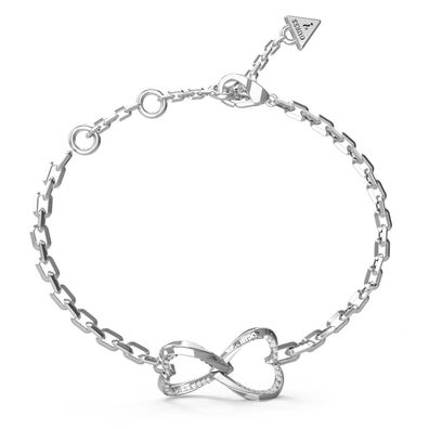 Guess Schmuck Damen-Armband Mon Amour Two Hearts JUBB04618JWRHS