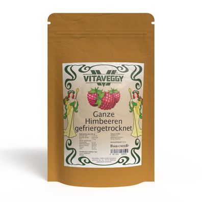 Vitaveggy Himbeeren GANZ gefriergetrocknet 2000g - Food-United Trockenobst