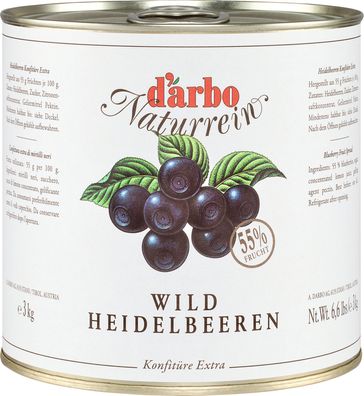 Food-United Heidelbeer-konfitüre EXTRA Naturrein 6x 3kg Dose von DARBO