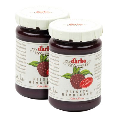 Food-United DARBO Konfitüre Extra passierte Himbeeren-Konfitüre für Singles 2x 225g