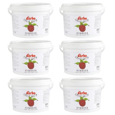 Food-United Himbeer Fruchtaufstrich 6x 2kg Vorrats-Eimer von DARBO