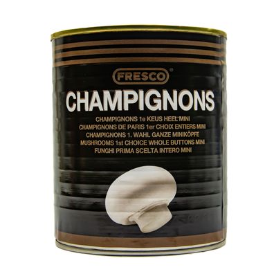 Food-United weiße Champignons Mini Köpfe ganz Füll 800g ATG 460g 1 Dose