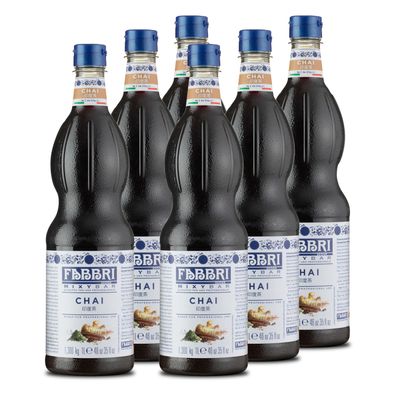 Food-United FABBRI Mixybar Chai Sirup 6x1L für Chai-Eiskaffe-Latte Cocktails Drinks