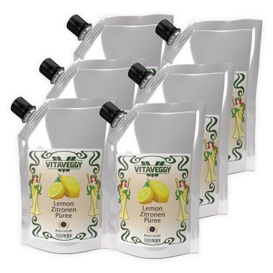 Vitaveggy Zitronen-saft-püree 6x 1kg sizilianische Zitronen - für Tee Cocktail Mousse