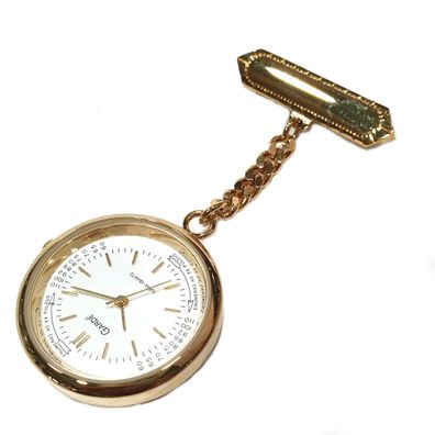 GARDE RUHLA 394170 Damen Taschenuhr bzw. Schwesternuhr Goldfarben Pulsmesserskala