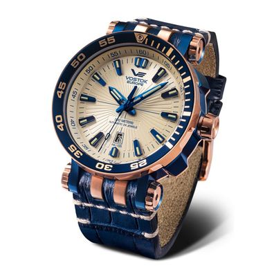 Vostok Europe 575E651 Energia Rocket Automatik blau-rose mit Wechselband