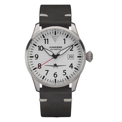 Junkers Flieger Automatik Armbanduhr 9.58.01.03 Saphirglas Flieger-Lederband