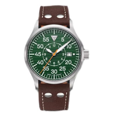 Junkers Herren Automatik Uhr Baumuster 9.52.01.06 Fliegeruhr Beobachteruhr grün