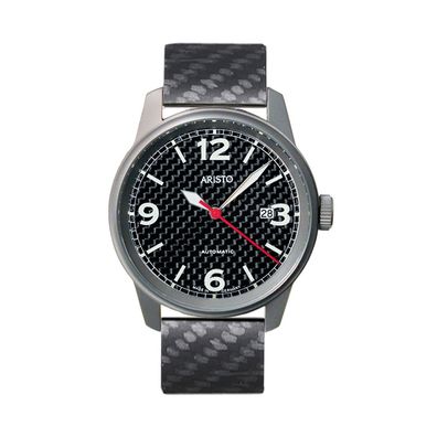 ARISTO Herren Armbanduhr Automatik 0H10 Aristo Carbon-Edelstahl