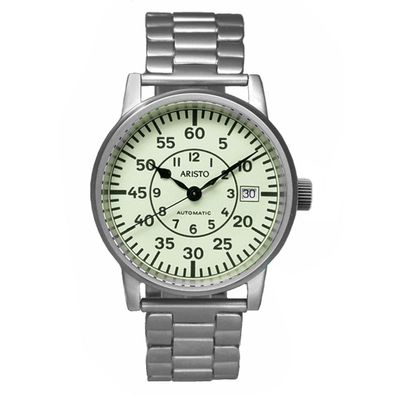 ARISTO Herren Armbanduhr Automatik 5H92TIB U-Boot Uhr, Titan Saphirglas