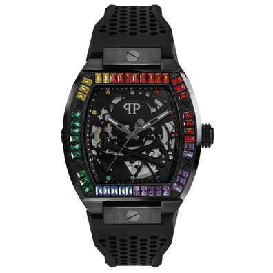 Philipp Plein Rainbow Herren Armbanduhr PWBAA0621 The Skeleton Automatik 44mm sc