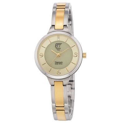 ETT EcoTechTime ELS-12148-61M Diamond Lady Solar Titan Damenuhr bicolor