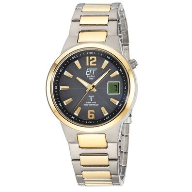 ETT Eco Tech Time Funk-Solar-Titan EGT-11468-21M Herren Armbanduhr bicolor