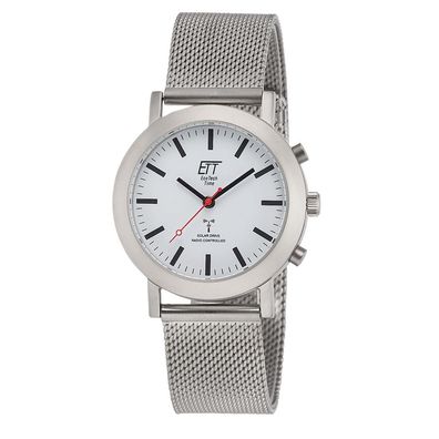 ETT ELS-11583-11M Damen Funk-Solaruhr Station Watch mit Meshband