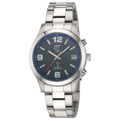 ETT EcoTechTime Herrenuhr Funk-Solar EGS-11485-32M Gobi, Edelstahl, 10ATM