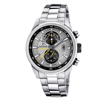 Festina F20694-4 Timeless Chrono Herren Armbanduhr Edelstahl