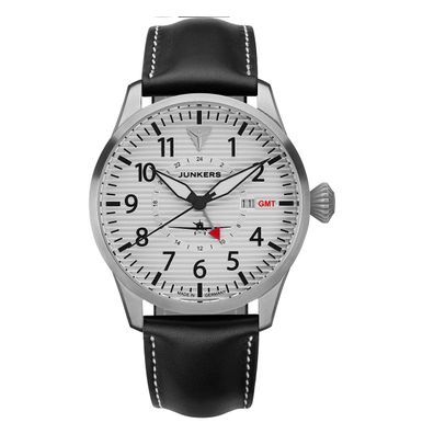 Junkers Flieger GMT Armbanduhr 9.53.01.03 Ronda-Werk, 10 ATM, 42mm