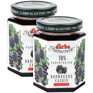 Food-United DARBO Fruchtaufstrich Brombeere Cassis schwarze Johannisbeere 2x 200g