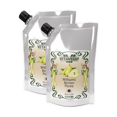 Vitaveggy Birnenpüree 2x1kg - Fruchtpüree aus williams pears Birnen von Food-United